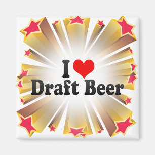 I Love Draught   Beer Magnet