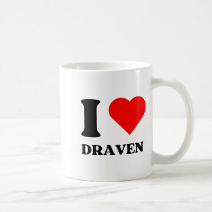 I Love Draven I Heart Draven Name Y2k Valentines D Coffee Mug