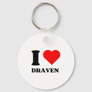 I Love Draven I Heart Draven Name Y2k Valentines D Key Ring