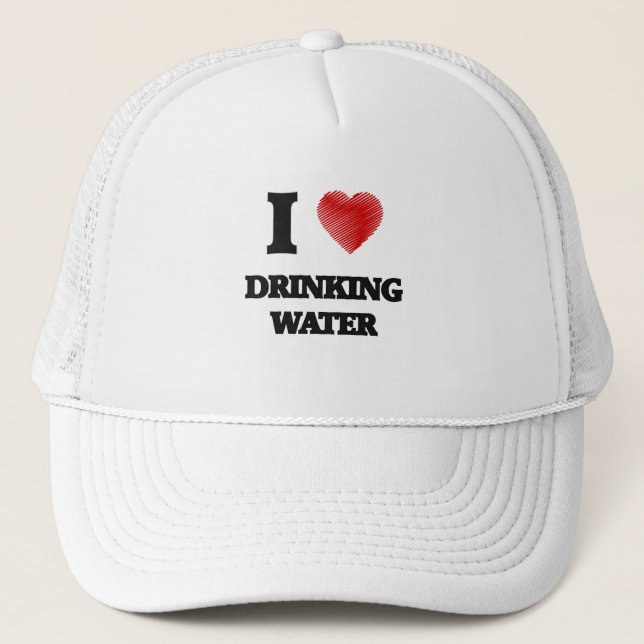 I love Drinking Water Trucker Hat (Front)
