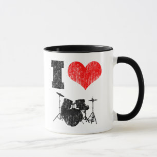 I Love Drums Mug