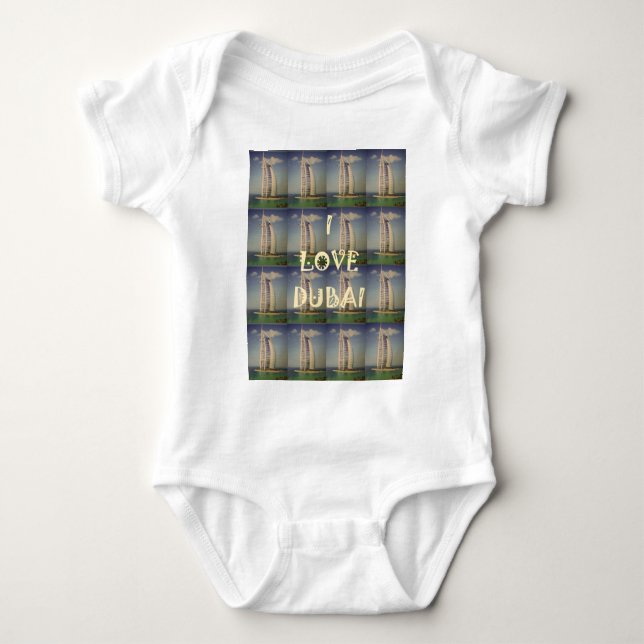I Love Dubai Baby Bodysuit (Front)