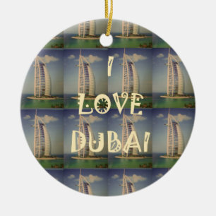 I Love Dubai Ceramic Ornament
