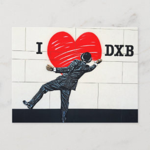 I Love Dubai Graffiti Holiday Postcard