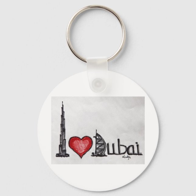 I Love Dubai Key Ring (Front)