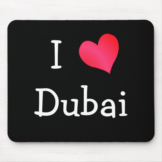 I Love Dubai Mouse Pad (Front)
