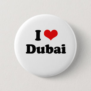 I Love Dubai Tshirt 6 Cm Round Badge