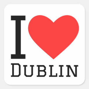 I love Dublin  Square Sticker