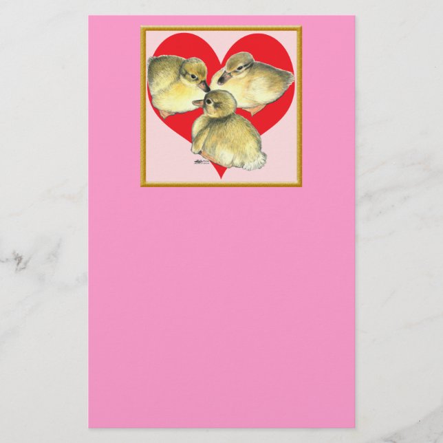 I Love Ducklings! Stationery (Front)