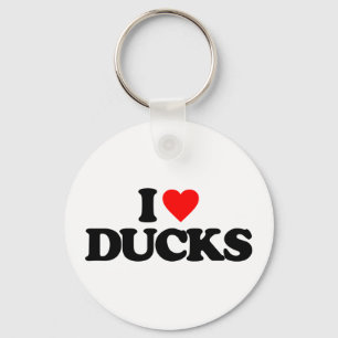 I LOVE DUCKS KEY RING