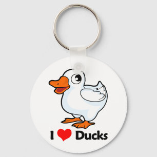 I Love Ducks Key Ring