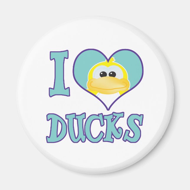 I Love ducks Magnet (Front)