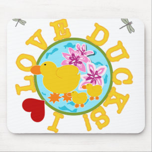 I Love Ducks Mouse Pad