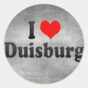 I Love Duisburg, Germany Classic Round Sticker