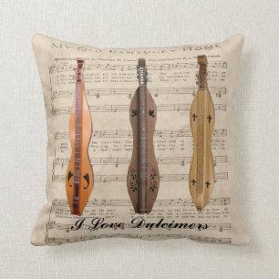 I LOVE  DULCIMERS CUSHION