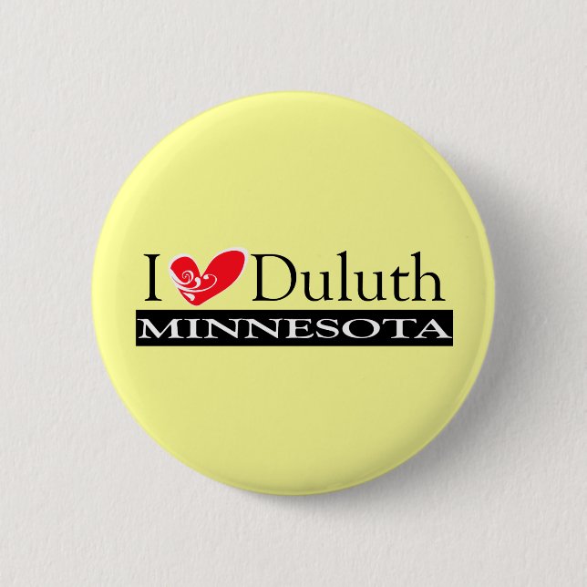 I Love Duluth Minnesota 6 Cm Round Badge (Front)
