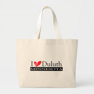 I Love Duluth Minnesota Large Tote Bag