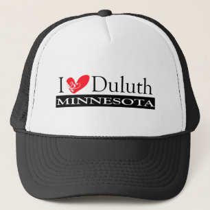 I Love Duluth Minnesota Trucker Hat
