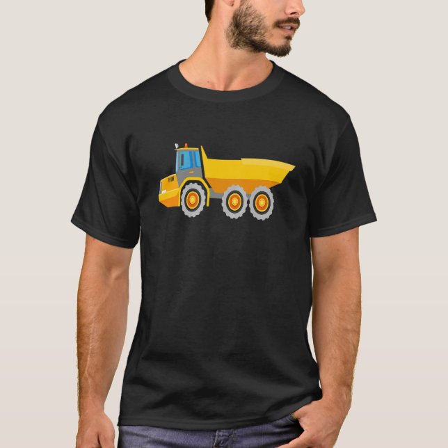 I Love Dump Truck  Dump Construction Truck for Men T-Shirt (Front)