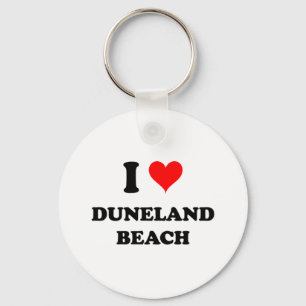 I Love Duneland Beach Key Ring