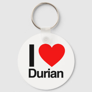 i love durian key ring