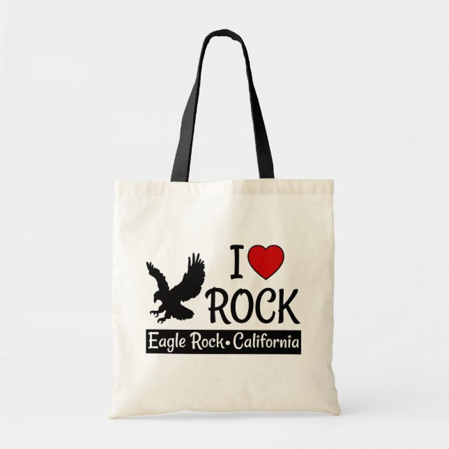 I Love Eagle Rock California Red Heart Tote Bag (Front)