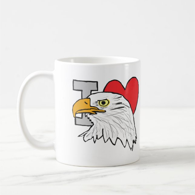 I Love Eagles Coffee Mug (Left)