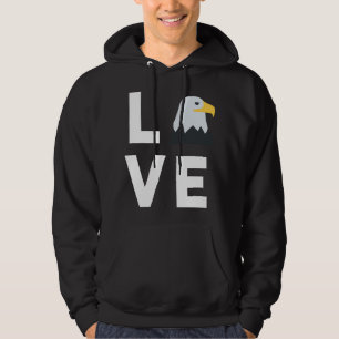 I Love Eagles Funny American Bald Eagle Lover Bird Hoodie