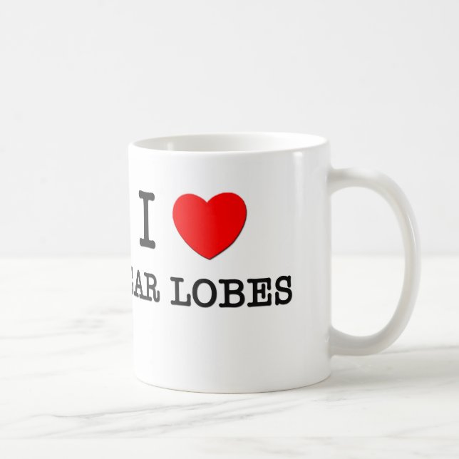 I Love Ear Lobes Coffee Mug (Right)