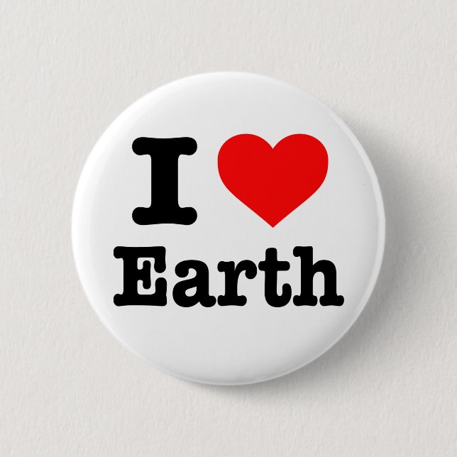 "I love Earth" button (Front)