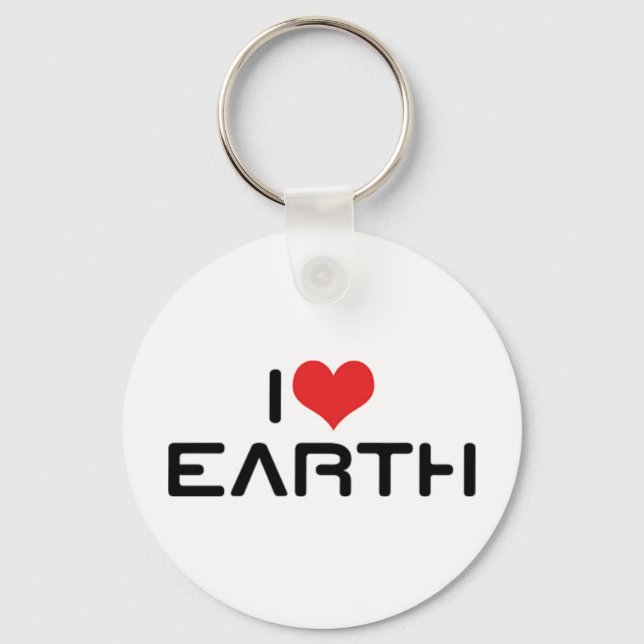 I Love Earth Keychain (Front)