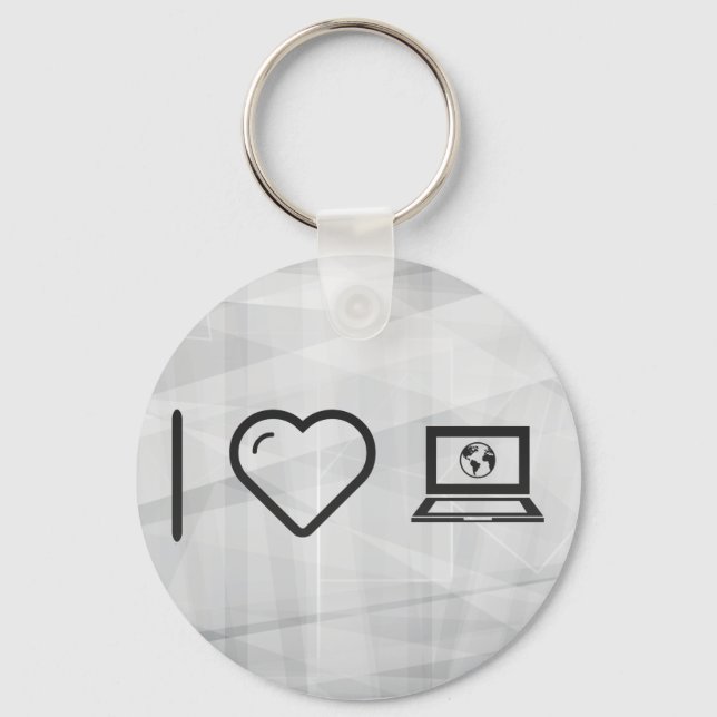 I Love Earth Laptops Key Ring (Front)