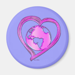I LOVE EARTH (Pink) Series Magnet