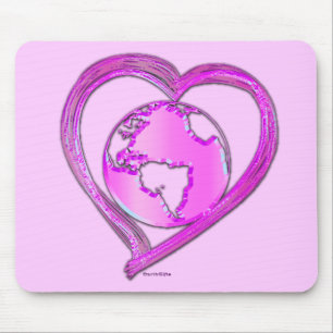 I LOVE EARTH (Pink) Series Mouse Pad