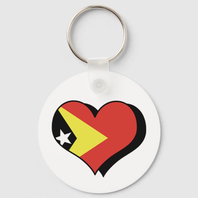 I Love East Timor Keychain (Front)