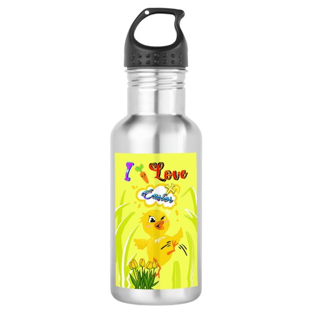 I Love Easter 532 Ml Water Bottle (Front)