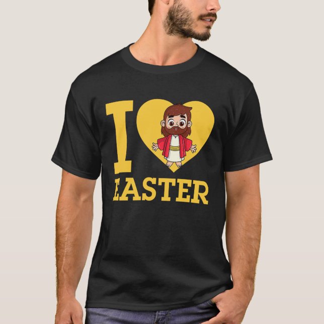I Love Easter I Heart Easter Christian Jesus Chris T-Shirt (Front)