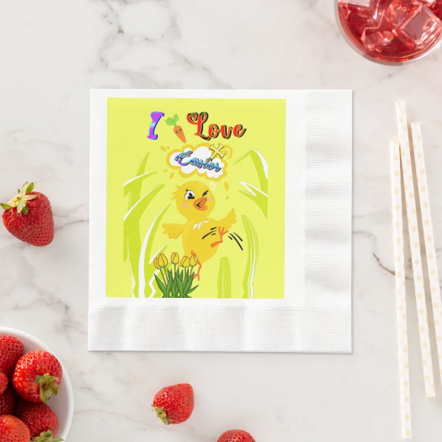 I Love Easter Napkin (Insitu)