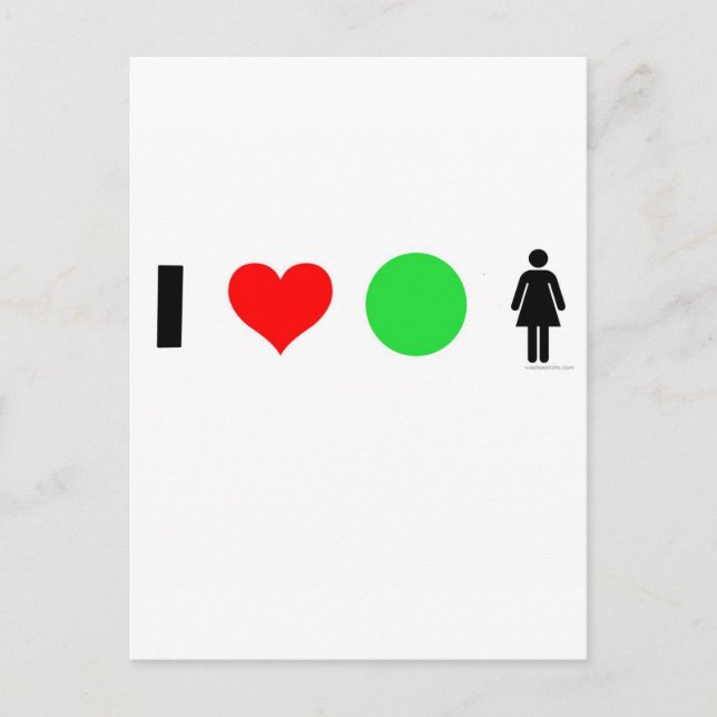 I love easy women postcard (Front)
