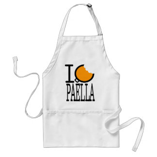 i love eat paella standard apron