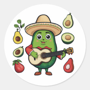 I love eating avocado classic round sticker