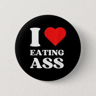 I Love Eating I Heart Eating Y2k Aesthetic Red Hea 6 Cm Round Badge