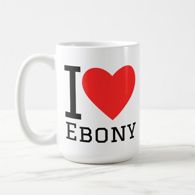 I love ebony coffee mug (Left)