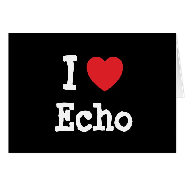 I love Echo heart T-Shirt (Front Horizontal)