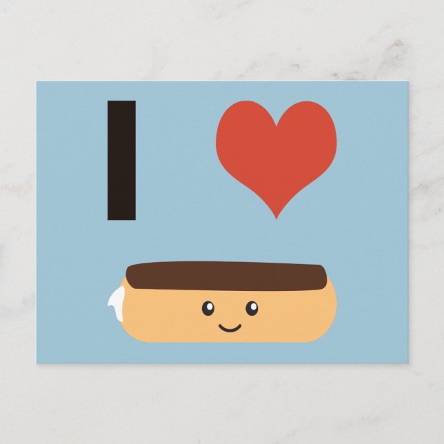 I love Eclairs Postcard (Front)