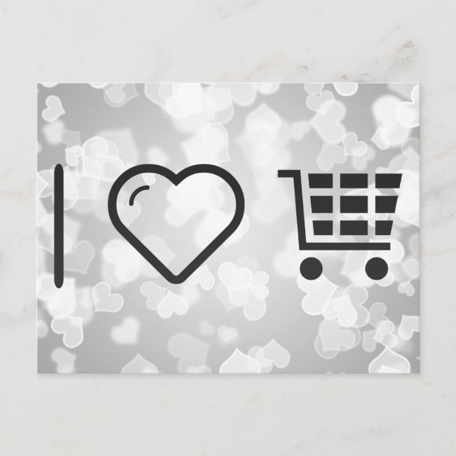 I Love Ecommerce Carts Postcard (Front)