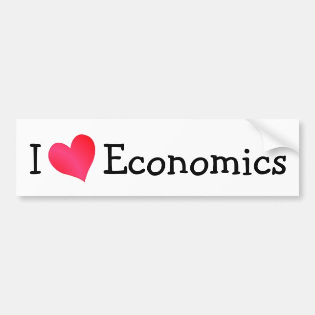 I Love Economics Bumper Sticker (Front)