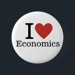 I ❤️ Love Economics CUSTOM Pins<br><div class="desc">Are you an economics student, professor, or enthusiast looking for a unique way to wear your passion? Our I ❤️ Love Economics custom pins are the perfect accessory to showcase your affinity for the study of scarcity, choice, and markets! Crafted with attention to detail, these pins are a great conversation...</div>