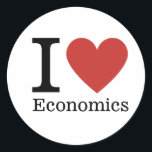 I ❤️ Love Economics CUSTOMIZABLE Sticker<br><div class="desc">Introducing our "I ❤️ Love Economics" sticker! Whether you're a dedicated student delving into the intricacies of supply and demand or a seasoned economist analysing market trends and policy impacts, this sticker is a perfect way to showcase your passion for the study of economics. Adorn your laptop, water bottle, or...</div>