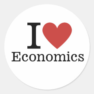 I ❤️ Love Economics for College Faculty/Students Classic Round Sticker